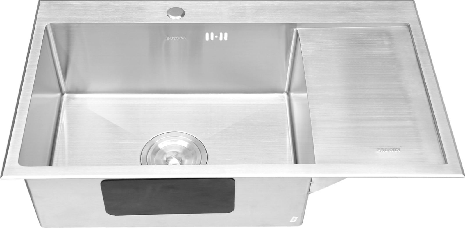 Chậu chén inox sus 304 Erowin 1 Hộc 1 Cánh - 8047VC
