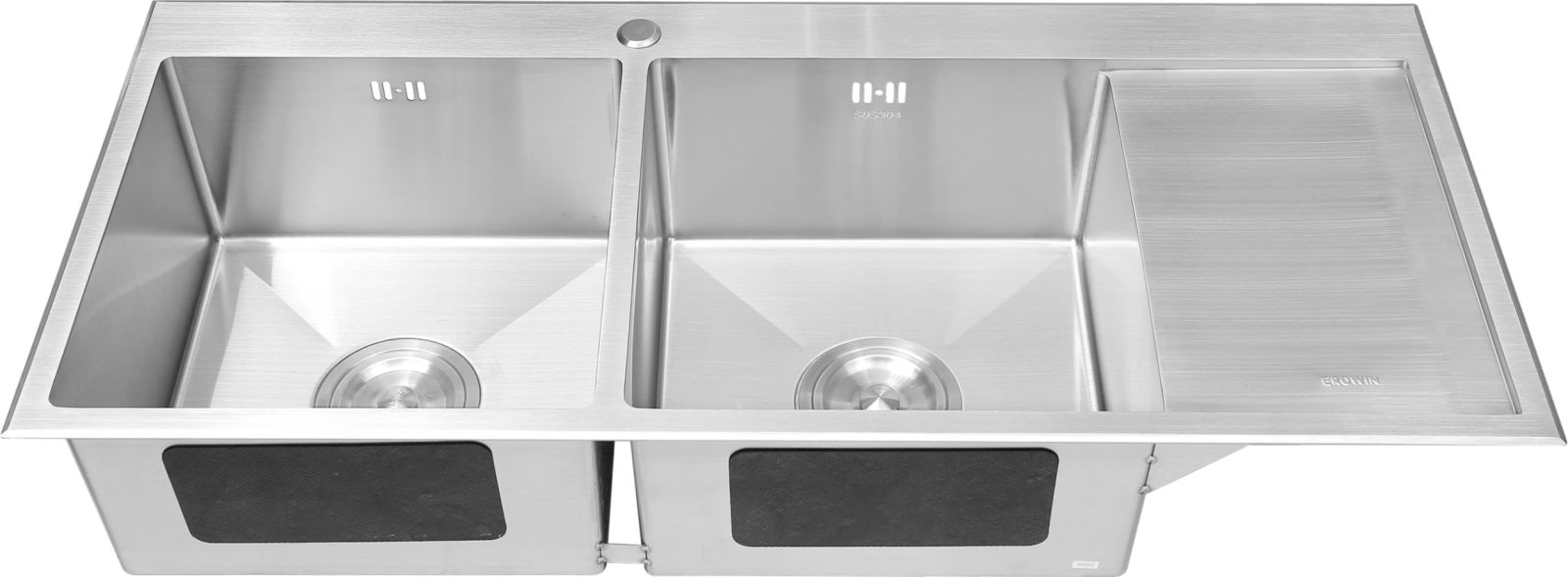 Chậu chén inox sus 304 Erowin 2 HỘC 1 CÁNH - 11048VC