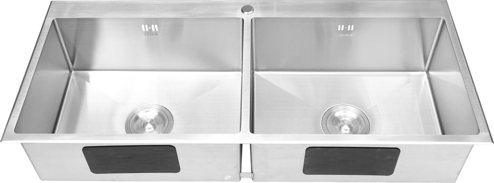 Chậu chén inox sus 304 Erowin 2 HỘC - 10048VC